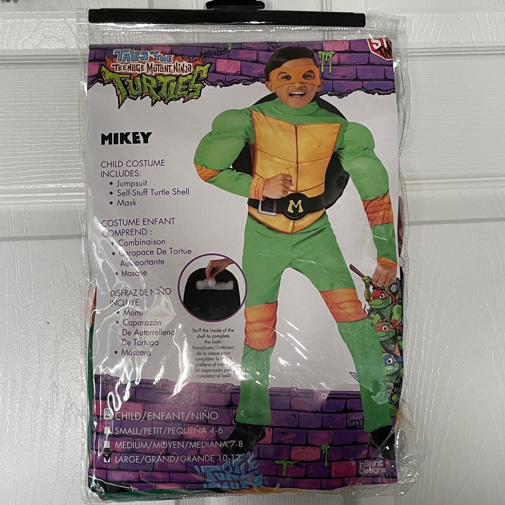 Boys Teenage Mutant Ninja Turtles Mikey Jumpsuit Costume InSpirit Designs - NEW